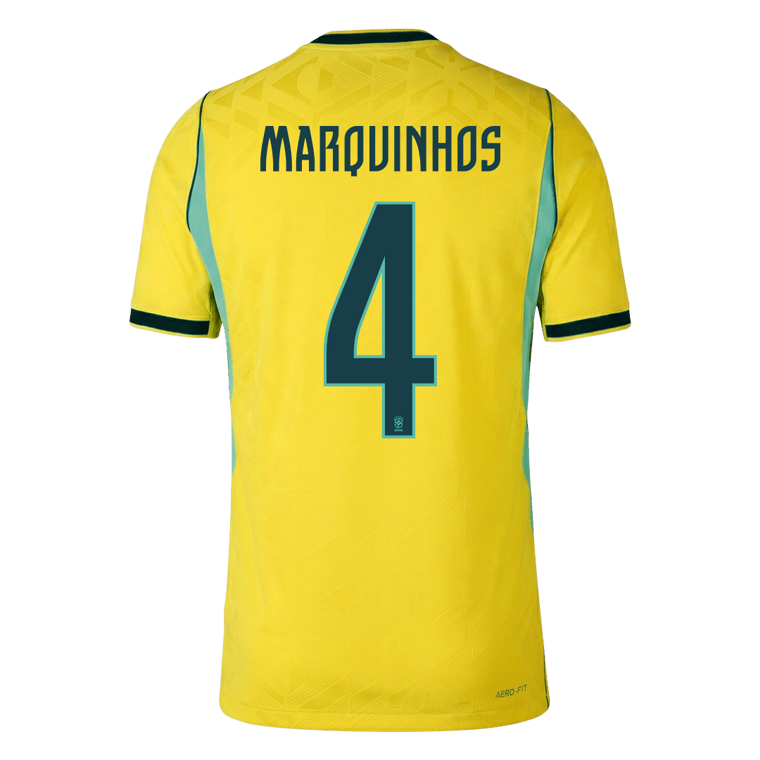 Brasil Hjemmedrakt VM 2026 – MARQUINHOS #4 (Spillerversjon)