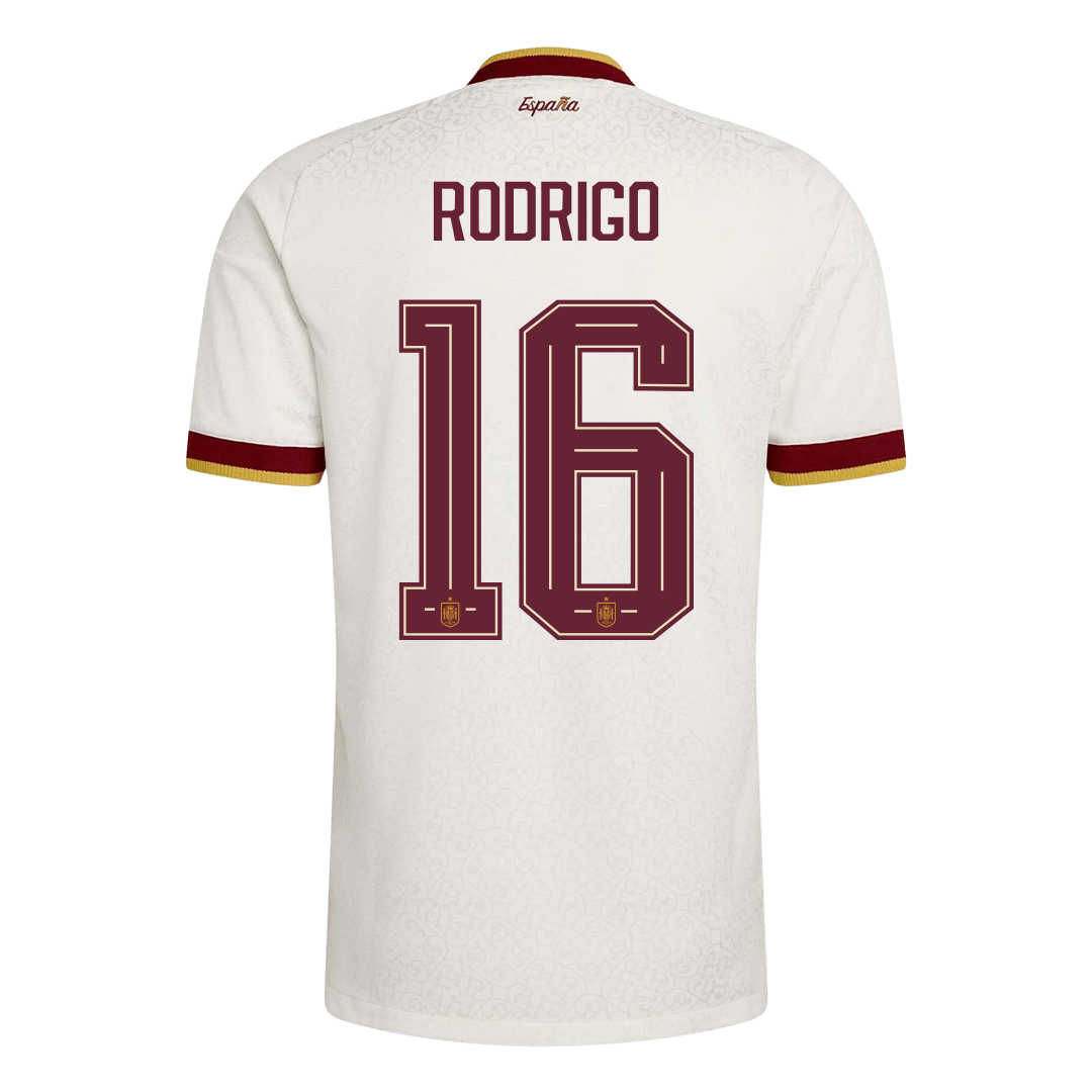 Spania Bortedrakt VM 2026 – RODRIGO #16 (Spillerversjon)