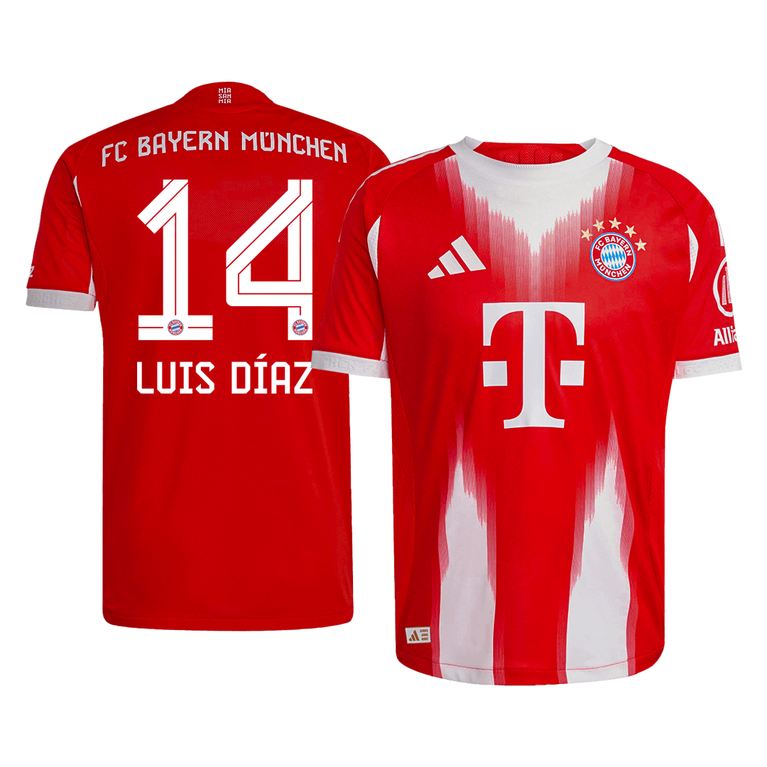 Bayern München Hjemmedrakt 2025/26 – LUIS DÍAZ #14 (Spillerversjon)