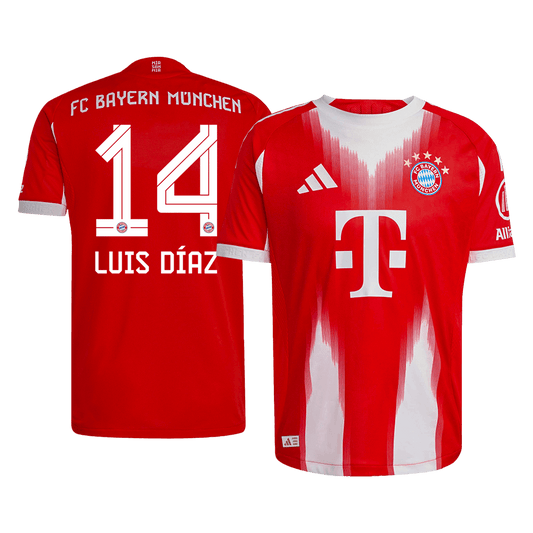Bayern München Hjemmedrakt 2025/26 – LUIS DÍAZ #14 (Spillerversjon)