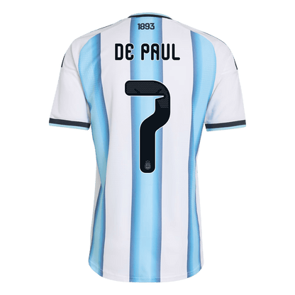 Argentina Hjemmedrakt VM 2026 – DE PAUL #7 (Spillerversjon)