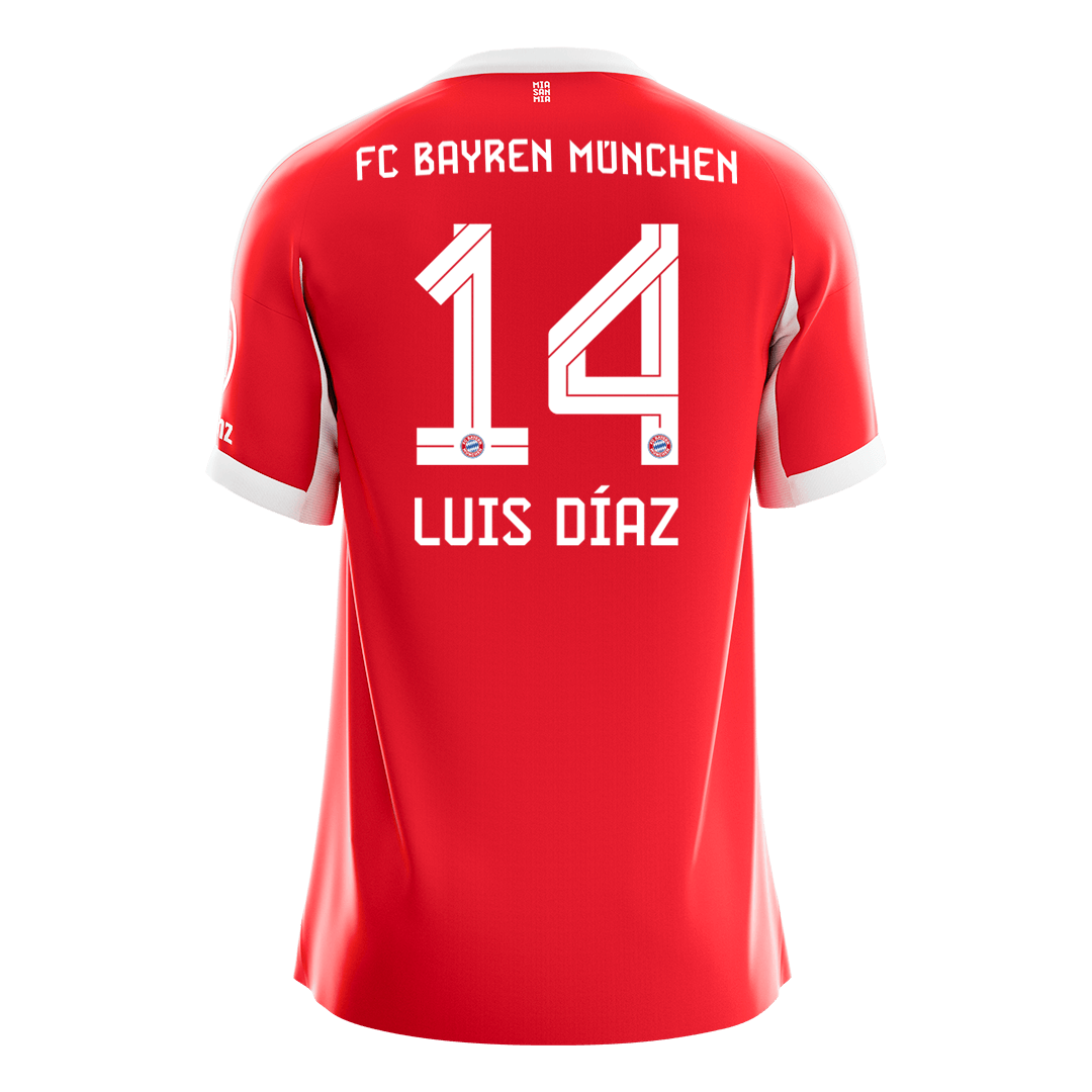 Bayern München Hjemmedrakt 2025/26 – LUIS DÍAZ #14 [PREMIUM]