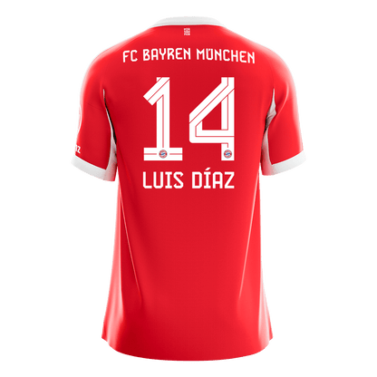 Bayern München Hjemmedrakt 2025/26 – LUIS DÍAZ #14 [PREMIUM]