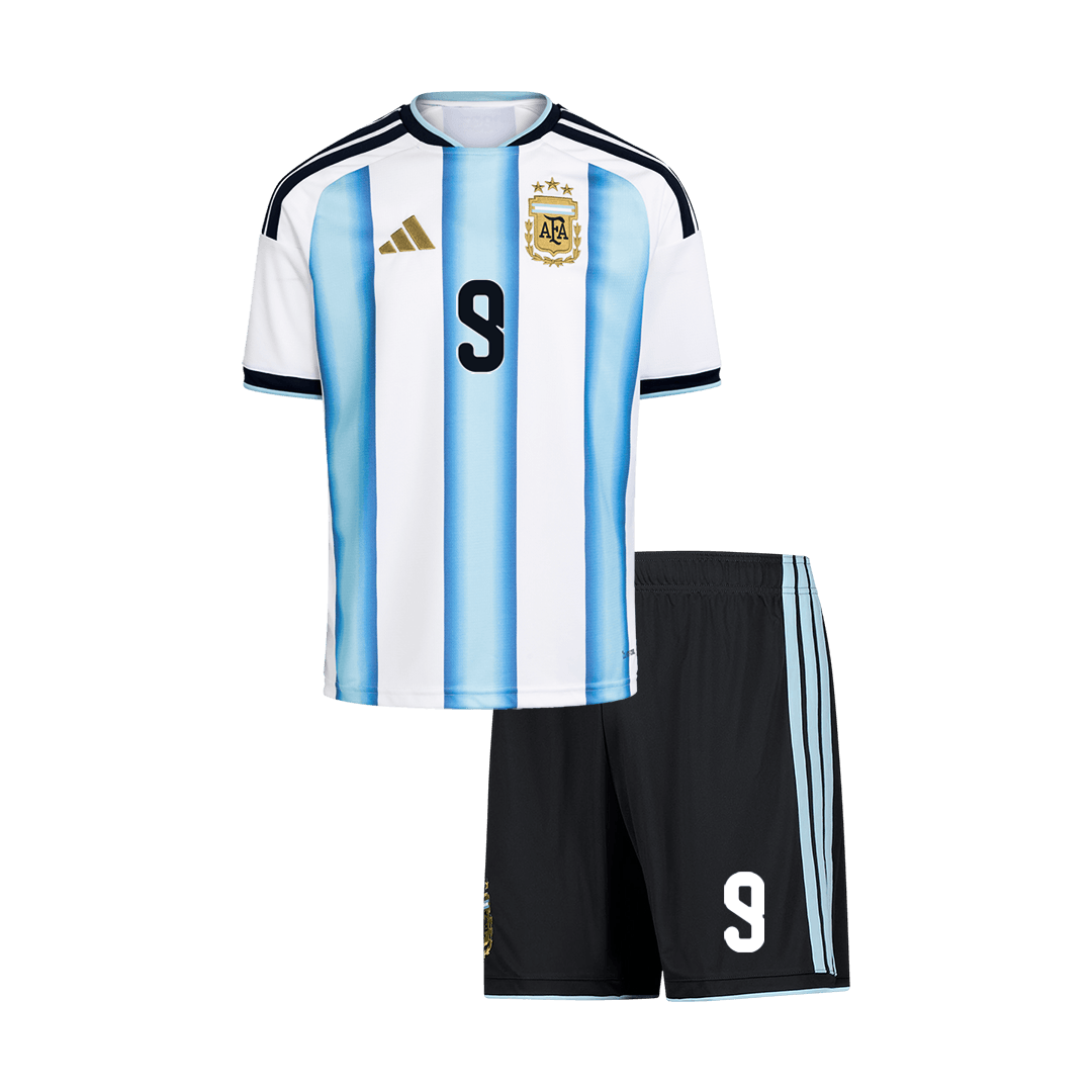 Argentina Hjemmedraktsett Barn VM 2026 – J.ÁLVAREZ #9 [PREMIUM]