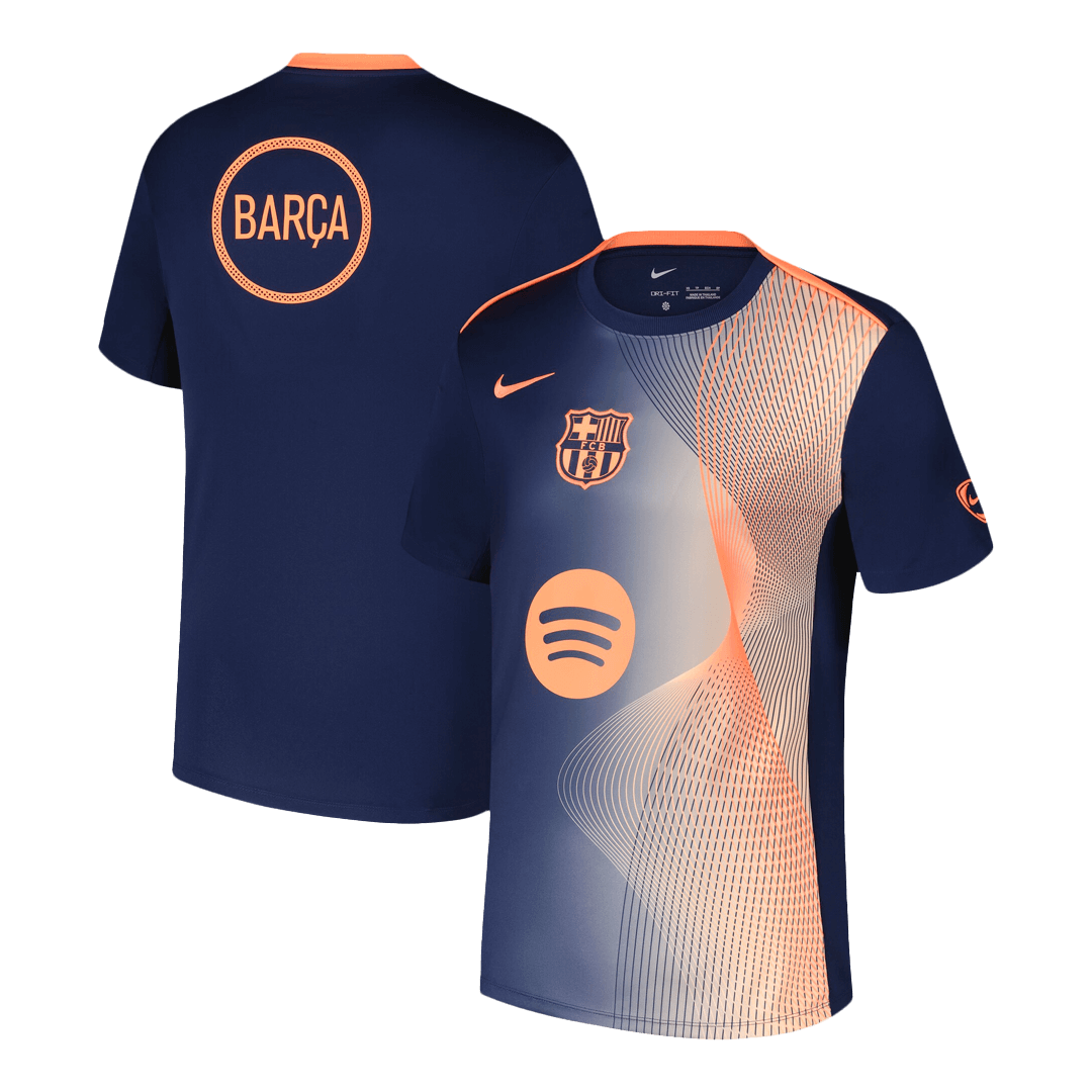 Barcelona Oppvarmingsdrakt 2025/26 (Oransje)